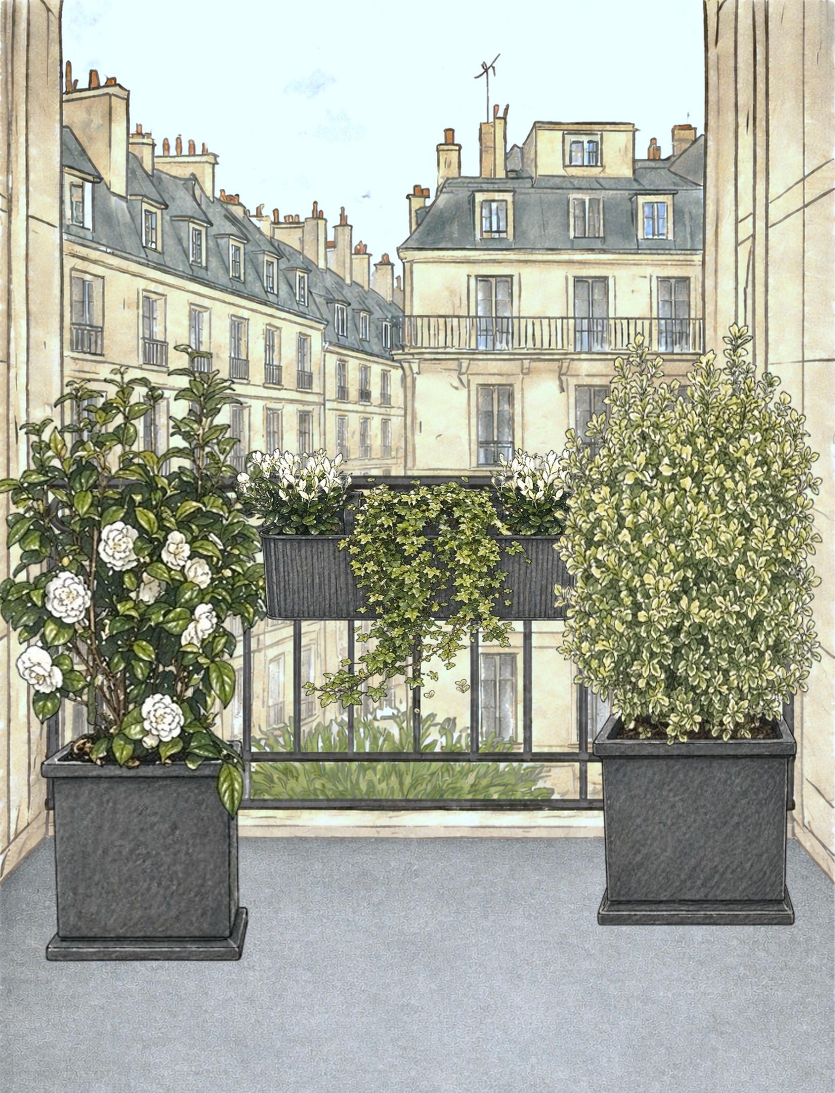 Capsule Balcon 2m² mi-ombre